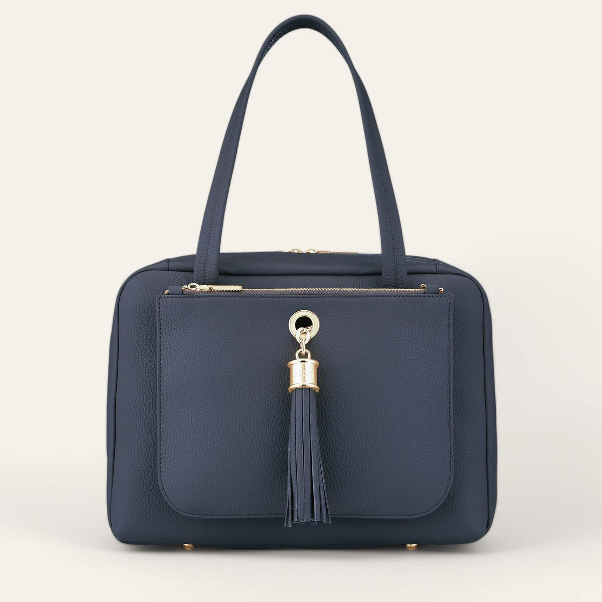 Space Sarah Haran Jessica Shoulder Bag with Gold hardware front