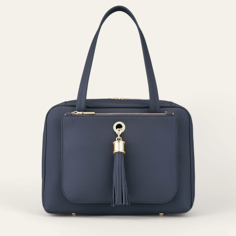 Space Sarah Haran Jessica Shoulder Bag with Gold hardware front