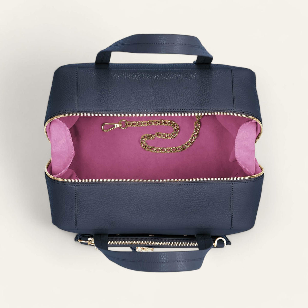 Space Sarah Haran Jessica Shoulder Bag with Gold hardware overhead