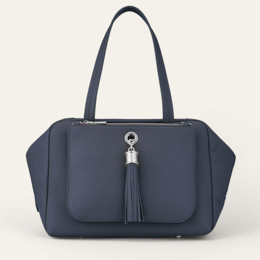 Space Sarah Haran Jessica Shoulder Bag with Silver hardware front winged