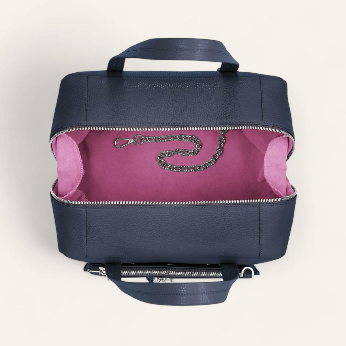 Space Sarah Haran Jessica Shoulder Bag with Silver hardware overhead