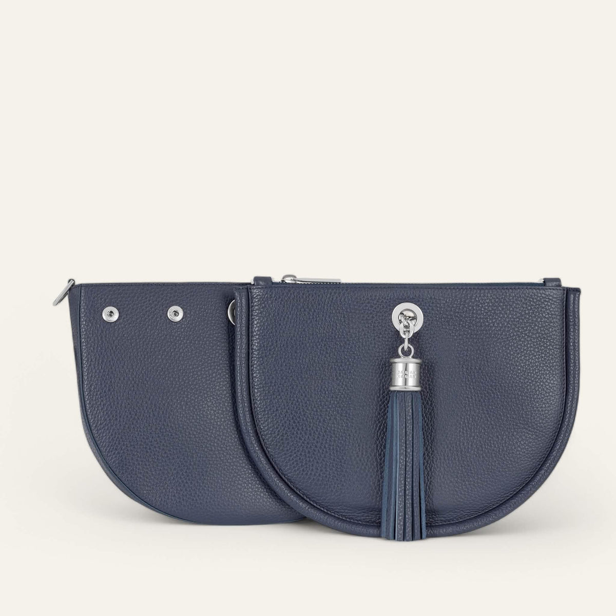 Space Sarah Haran Luna Satchel with Silver hardware front