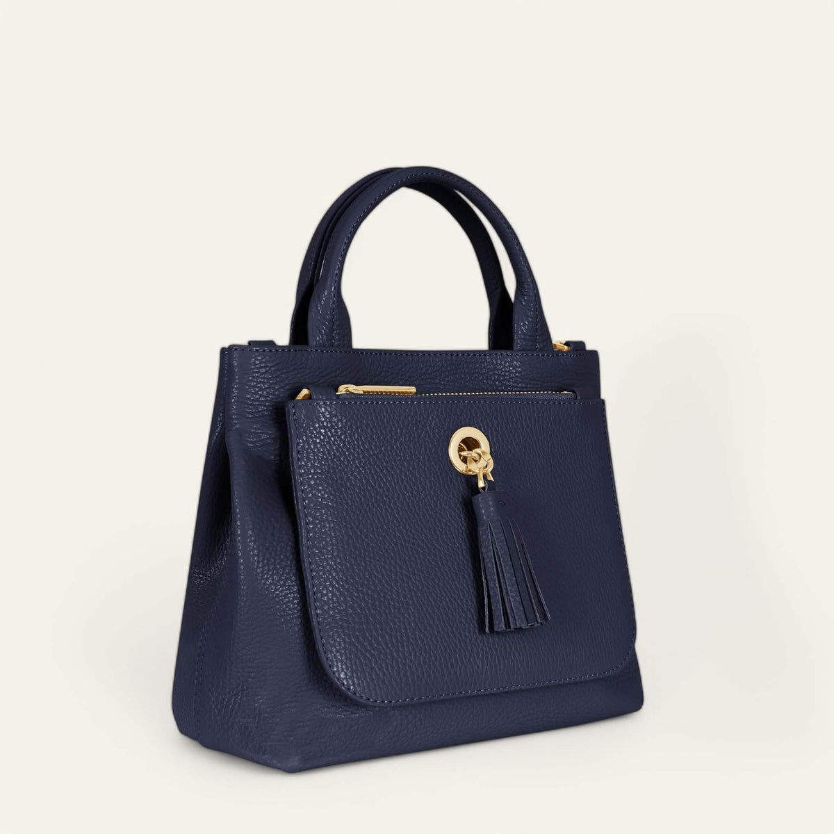 Space Sarah Haran Mini D Tote with Gold hardware side