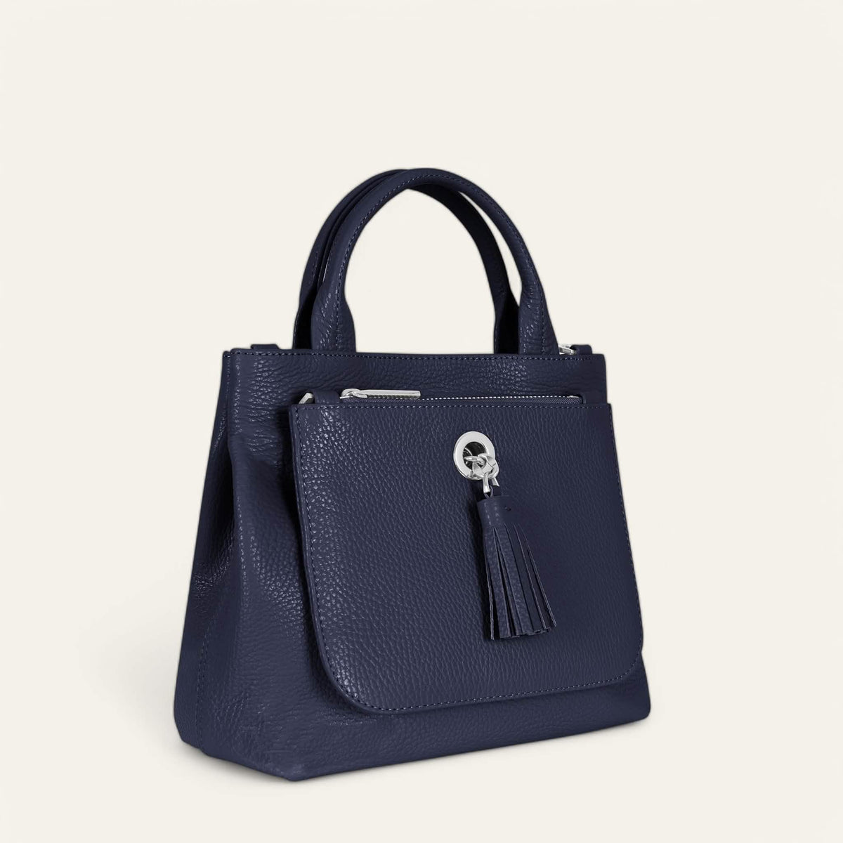 Space Sarah Haran Mini D Tote with Silver hardware side