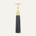Capsule Tassel | Storm Grey with Gold hardware
