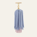 Double Pompom Tassel | Periwinkle Soft Pink with Gold hardware