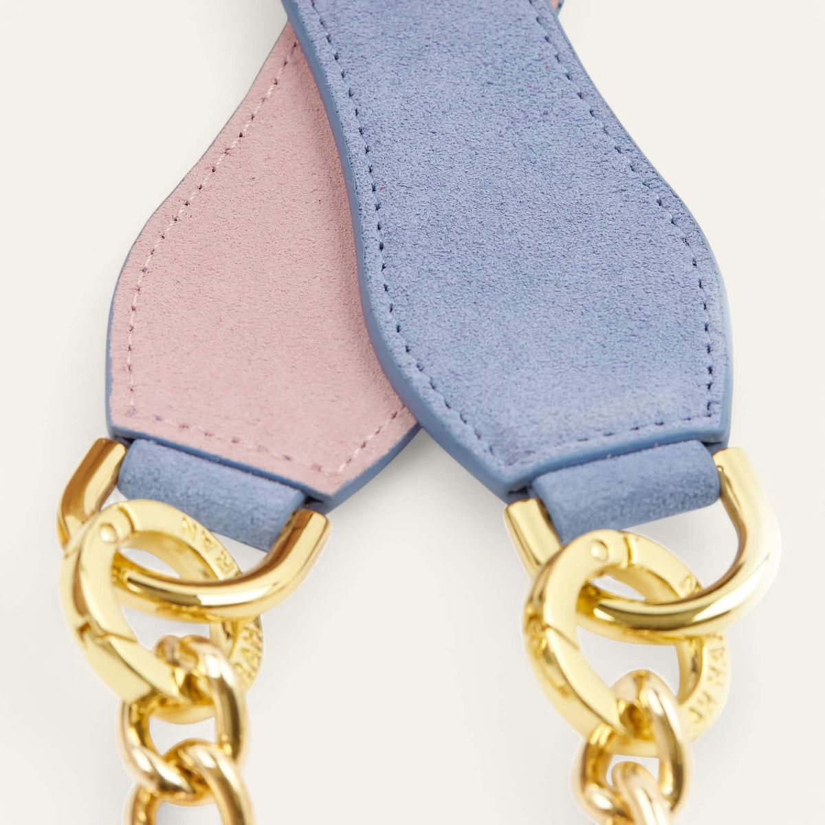 Periwinkle Soft Pink Sarah Haran Gemini Strap with Gold hardware
