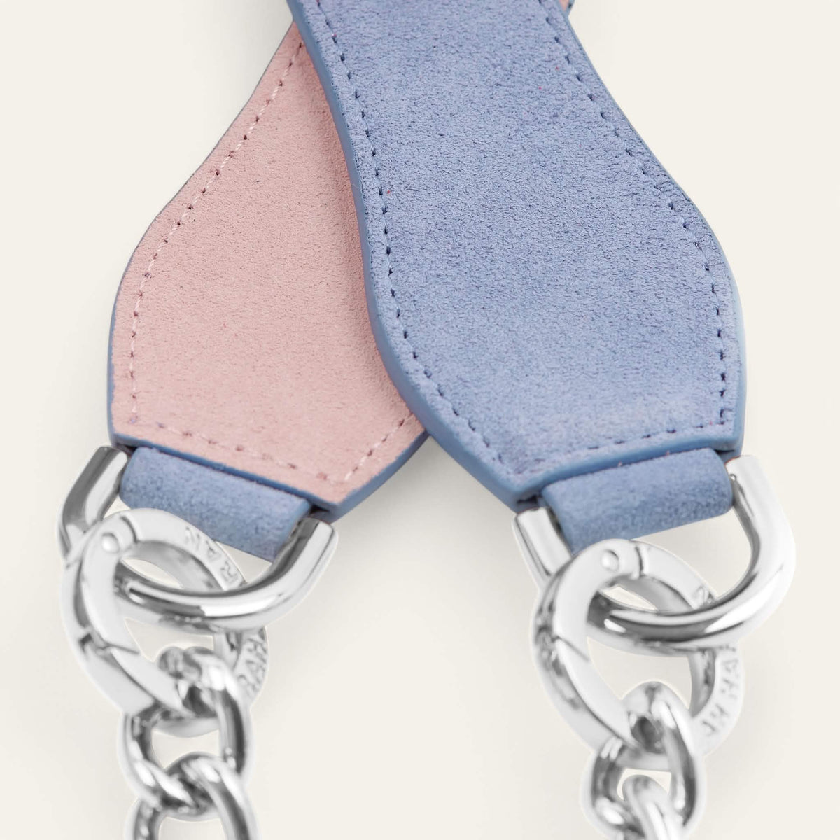 Periwinkle Soft Pink Sarah Haran Gemini Strap with Silver hardware