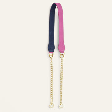 Winter Pink Navy Sarah Haran Gemini Strap with Gold hardware