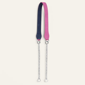 Winter Pink Navy Sarah Haran Gemini Strap with Silver hardware