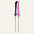 Gemini Strap | Winter Pink Navy with Silver hardware