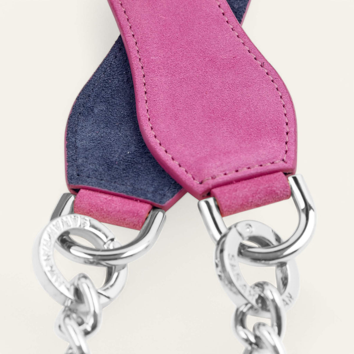 Winter Pink Navy Sarah Haran Gemini Strap with Silver hardware