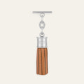 Capsule Tassel Mini | Tan with Silver hardware