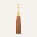Capsule Tassel | Tan with Gold hardware