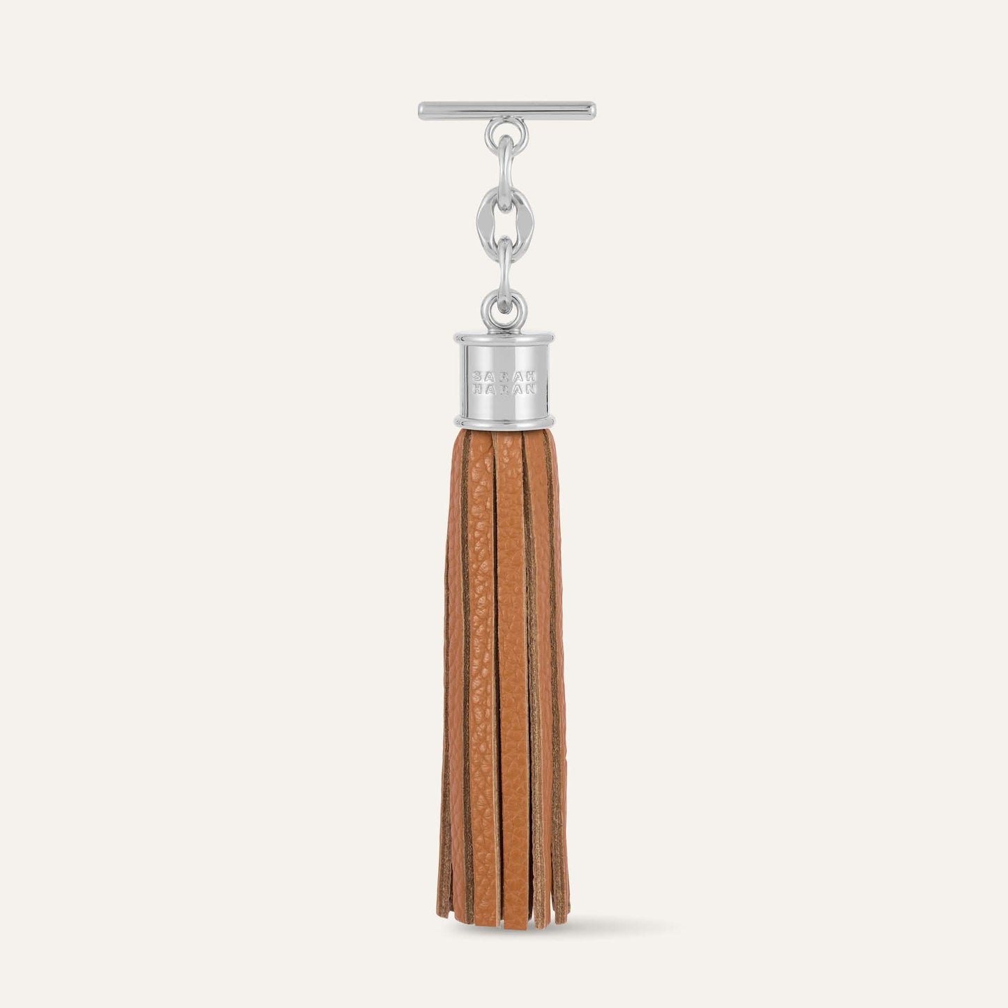 Capsule Tassel Classic | Tan with Silver hardware