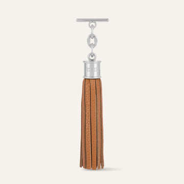 Capsule Tassel Classic | Tan with Silver hardware