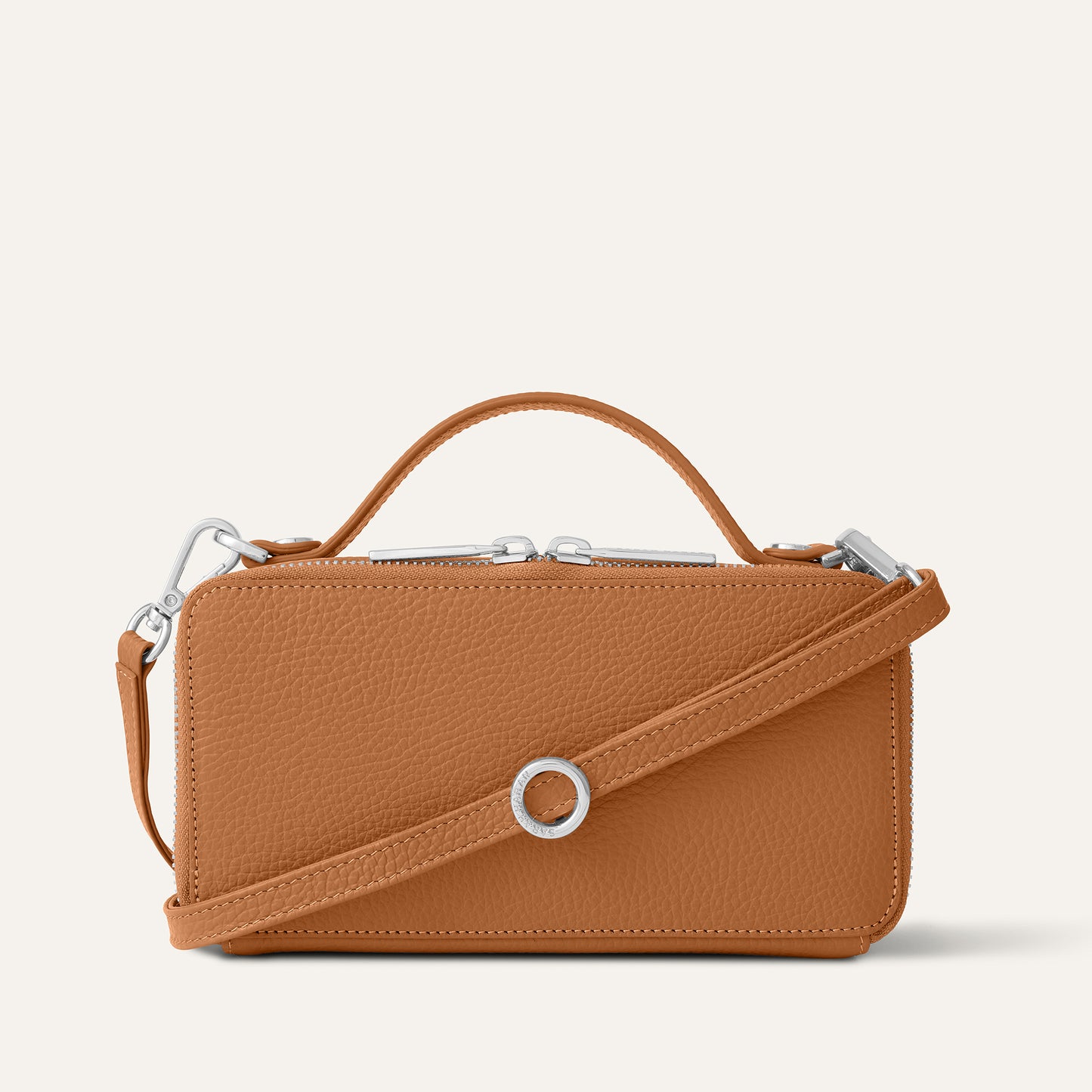 Marie Handbag | Tan with Silver hardware
