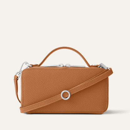 Marie Handbag | Tan with Silver hardware