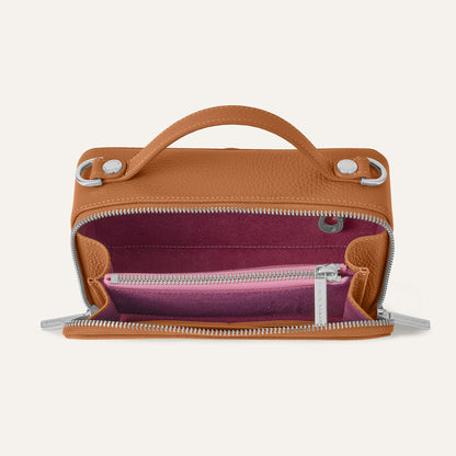 Marie Handbag | Tan with Silver hardware