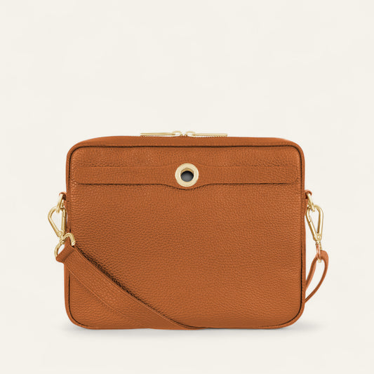 Mia Crossbody | Tan with Gold hardware