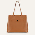 Michelle Tote | Tan with Silver hardware