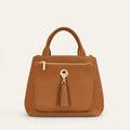Mini D Tote | Tan with Gold hardware