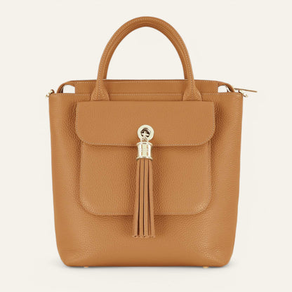 Mini P Backpack | Tan with Gold hardware