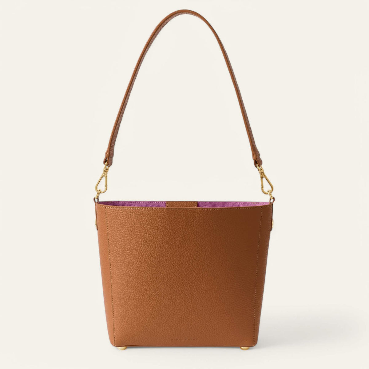Tan Sarah Haran Mini S Tote with Gold hardware back