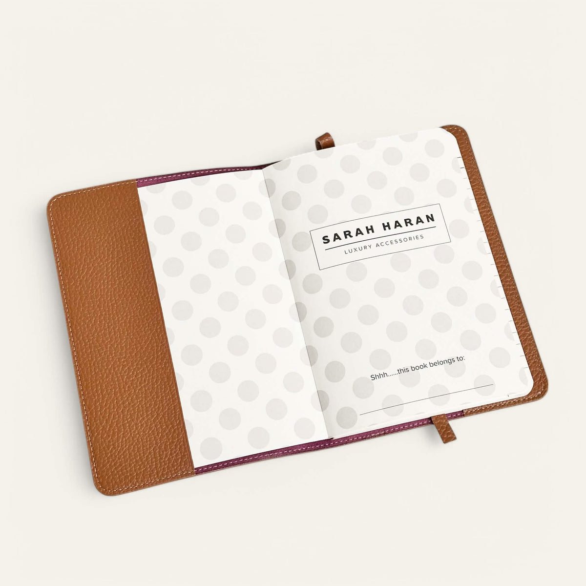 Tan Sarah Haran Notebook Leather 2