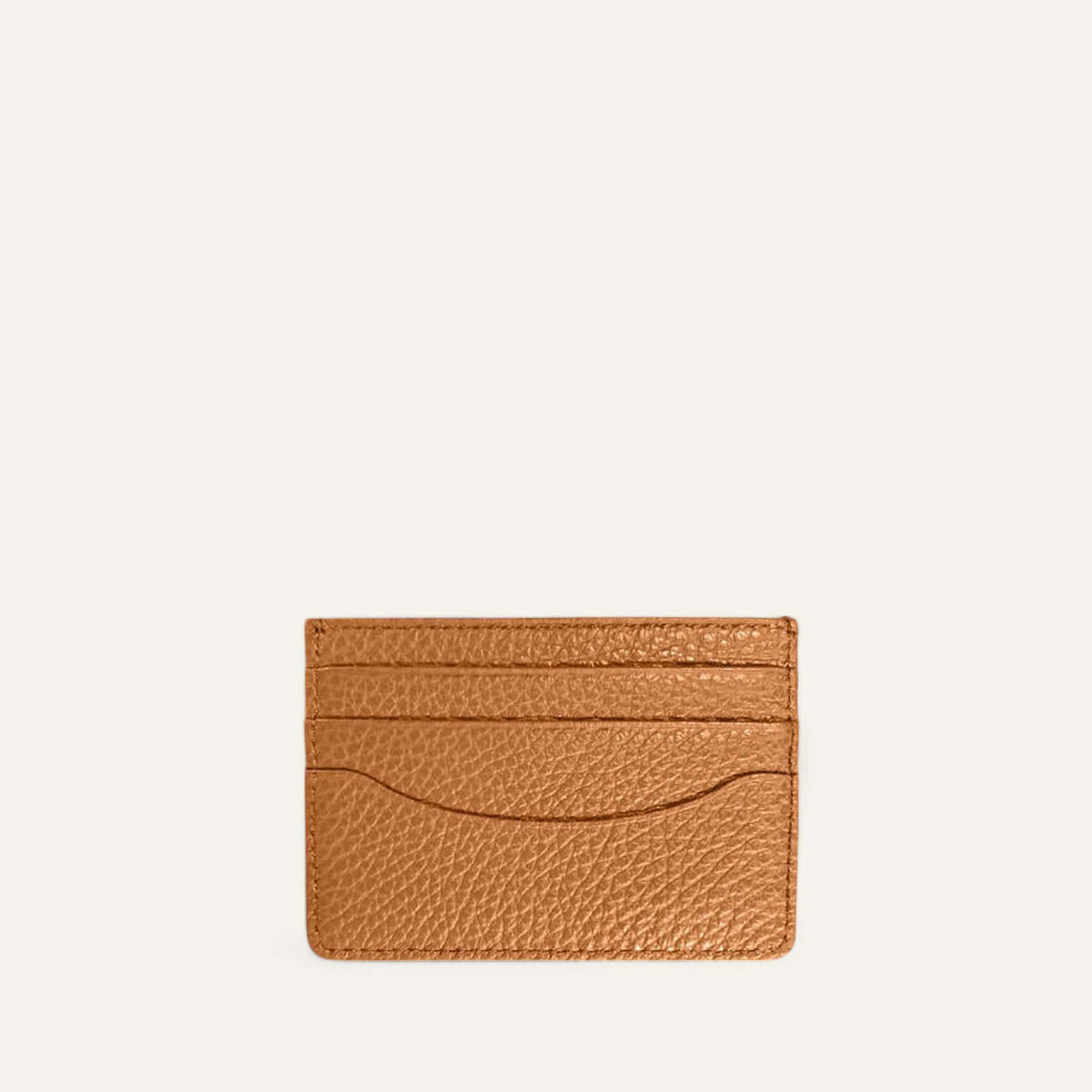 Tan Sarah Haran Unisex Leather Card Folio Front