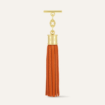 Capsule Tassel | Tangerine with Gold hardware