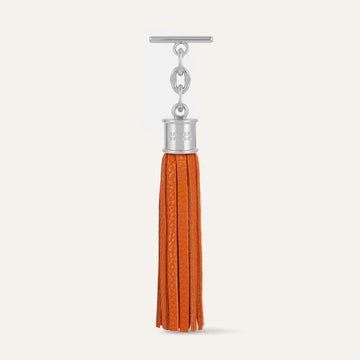 Capsule Tassel Classic | Tangerine with Silver hardware