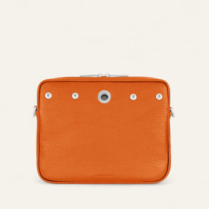 Mia Crossbody | Tangerine with Silver hardware