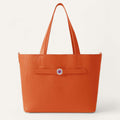 Sarah Tote | Tangerine with Silver hardware