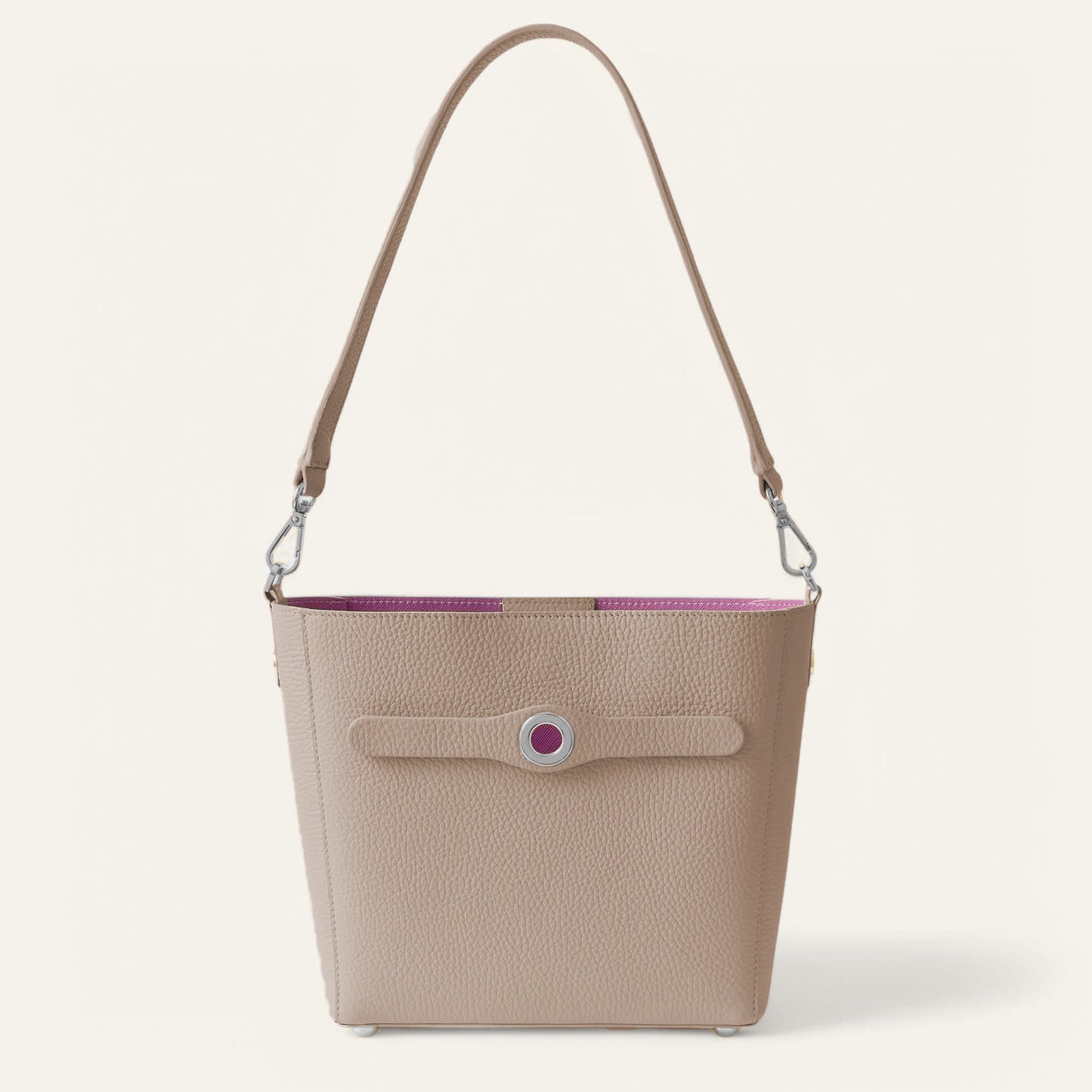 Mini S | Taupe with Silver hardware