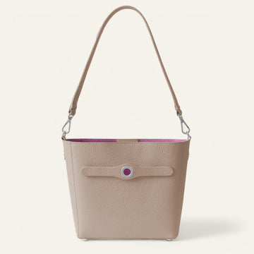 Mini S | Taupe with Silver hardware