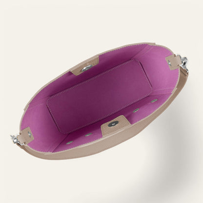 Mini S | Taupe with Silver hardware