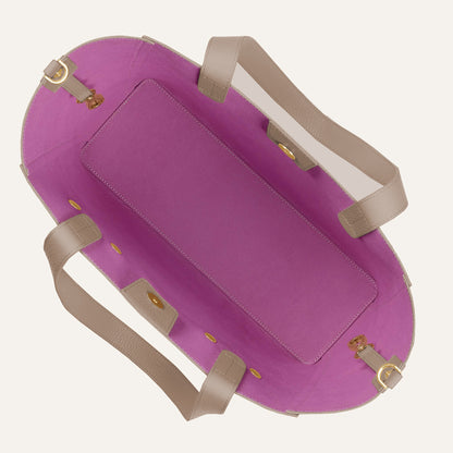 Sarah Tote | Taupe with Gold hardware