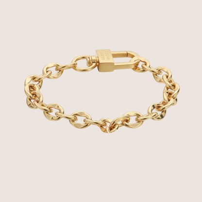 Padlock Chain Bracelet | with Gold hardware