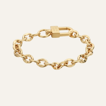 Padlock Chain Bracelet | with Gold hardware