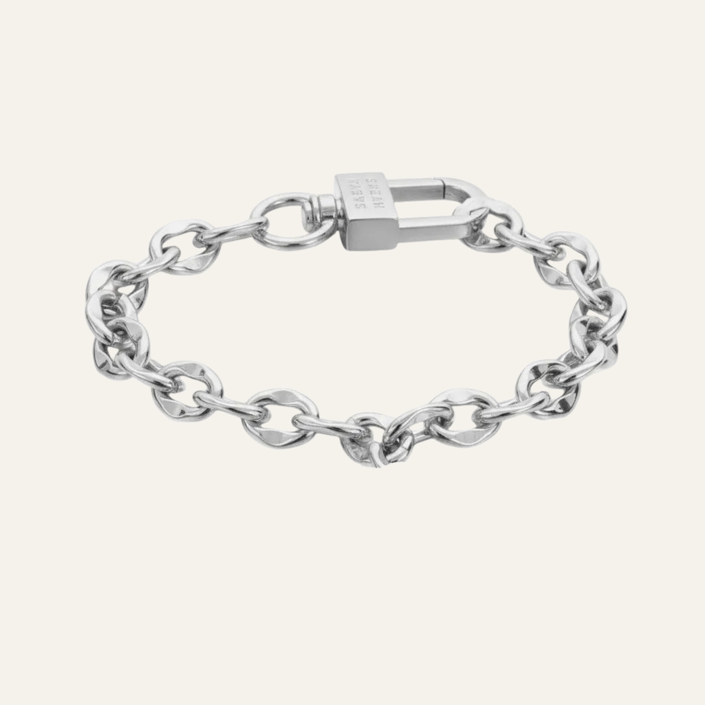 Padlock Chain Bracelet | with Silver hardware
