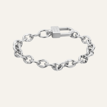 Padlock Chain Bracelet | with Silver hardware