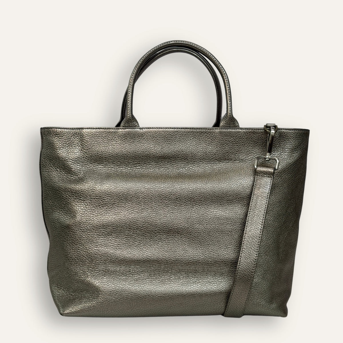 Preloved Dahlia Tote | Titanium with Silver hardware