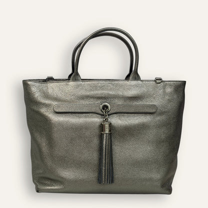Preloved Dahlia Tote | Titanium with Silver hardware