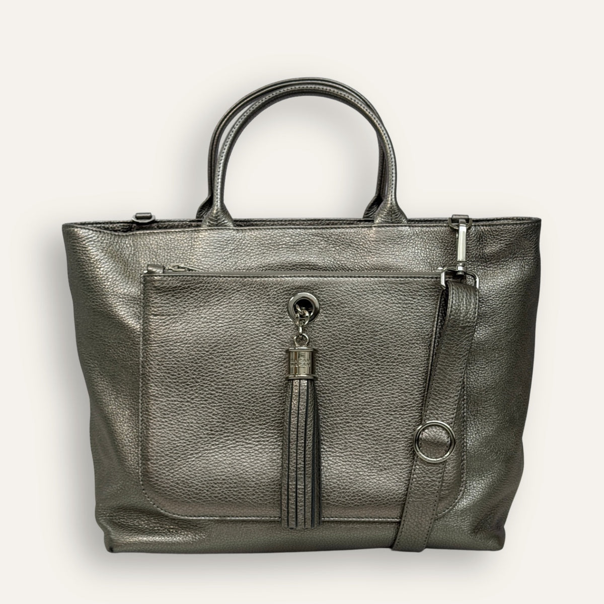 Preloved Dahlia Tote | Titanium with Silver hardware
