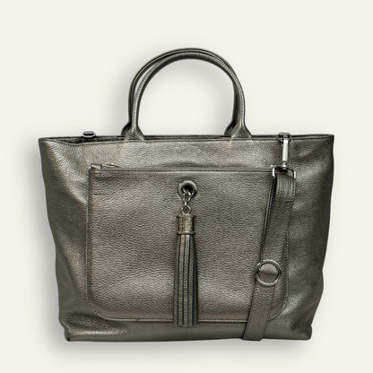 Preloved Dahlia Tote | Titanium with Silver hardware