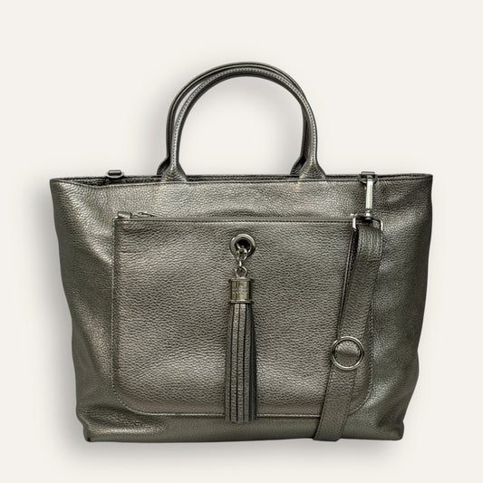 Preloved Dahlia Tote | Titanium with Silver hardware